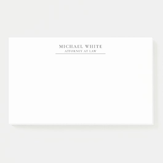 Rechtsanwalt Minimalistischer Profi Post-it Klebezettel (Vorderseite)