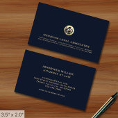 Rechtsanwalt mit "Law Blue and Gold Business Card" Visitenkarte