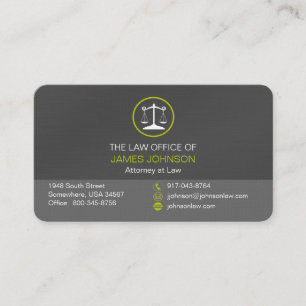 Rechtsanwalt mit "Law Custom Business Card" Visitenkarte