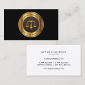Rechtsanwalt mit "Law Gold Scale Business Card" Visitenkarte (Vorne/Hinten)