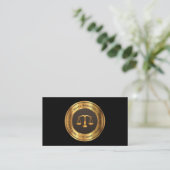 Rechtsanwalt mit "Law Gold Scale Business Card" Visitenkarte (Stehend Vorderseite)
