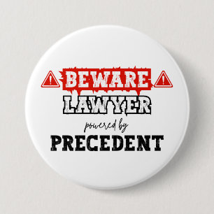 Rechtsanwalt mit Präzedenzfällen   Funny Attorney Button