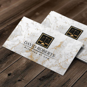 Rechtsanwalt Modern Gold Marble Stone Lawyer Visitenkarte