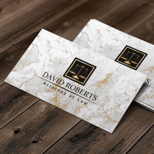 Rechtsanwalt Modern Gold Marble Stone Lawyer Visitenkarte