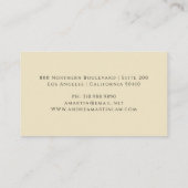 Rechtsanwalt Modern Monogram Business Card Visitenkarte (Rückseite)