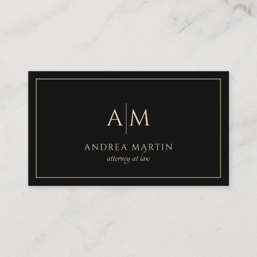 Rechtsanwalt Modern Monogram Business Card Visitenkarte (Vorderseite)