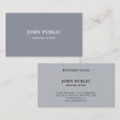 Rechtsanwalt Moderne Berufliche Elegante Graue Vor Visitenkarte (Vorne/Hinten)