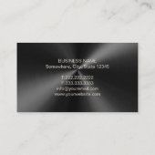 Rechtsanwalt Moderner Black & Gold Metallic Visitenkarte (Rückseite)