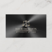 Rechtsanwalt Moderner Black & Gold Metallic Visitenkarte (Vorderseite)