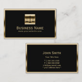 Rechtsanwalt Monogram Gold Gerahmter Anwalt Visitenkarte (Vorne/Hinten)