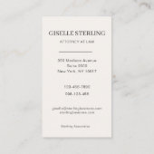 Rechtsanwalt neutrales Berufliches Foto Visitenkarte (Rückseite)