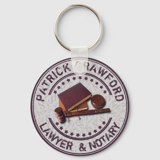 Rechtsanwalt oder Notar mit richterlichem Hammer u Schlüsselanhänger (Vorderseite)