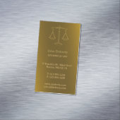 Rechtsanwalt | Perfekte goldene Skala der Gerechti Magnetische Visitenkarte (Beispiel)