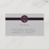 Rechtsanwalt perfekten modernen Rechtsanwalt am Visitenkarte (Rückseite)