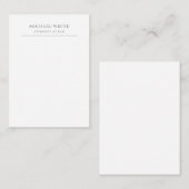 Rechtsanwalt Plain Minimalist Classical Pro Mitteilungskarte (Vorne/Hinten)