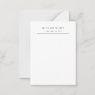 Rechtsanwalt Plain Minimalist Classical Pro Mitteilungskarte