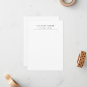 Rechtsanwalt Plain Minimalist Classical Pro Mitteilungskarte (Vorderseite/Rückseite Beispiel)