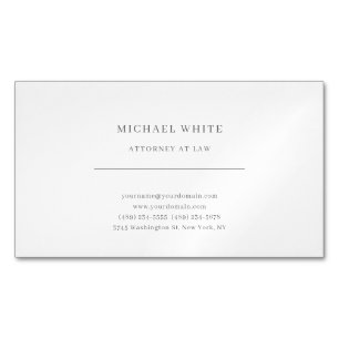 Rechtsanwalt Plain Minimalist Klassisch Pro Magnetische Visitenkarte