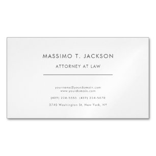 Rechtsanwalt Plain Minimalist Professional Magnetische Visitenkarte