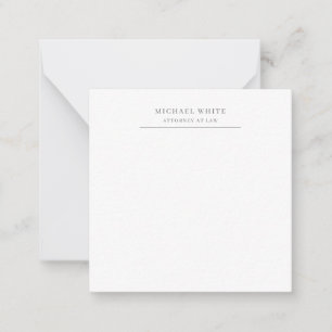 Rechtsanwalt Plain Minimalistischer Klassiker Mitteilungskarte