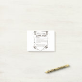 Rechtsanwalt Post-it Klebezettel (Auf Schreibtisch)