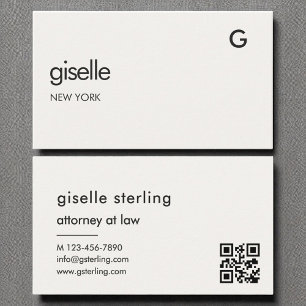 Rechtsanwalt QR Code Monogram Visitenkarte