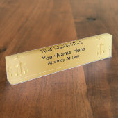 Rechtsanwalt Rechtsanwalt am Gesetz| Namensplakette (Seite)