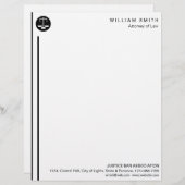 Rechtsanwalt-Rechtsanwalt an der Briefbogen (Vorne/Hinten)