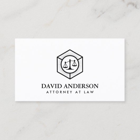 Rechtsanwalt-Rechtsanwalt an Gesetzesschlichtem Visitenkarte (Vorderseite)