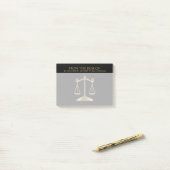 Rechtsanwalt - Rechtsanwalt - Schwarz und Gold Post-it Klebezettel (Auf Schreibtisch)