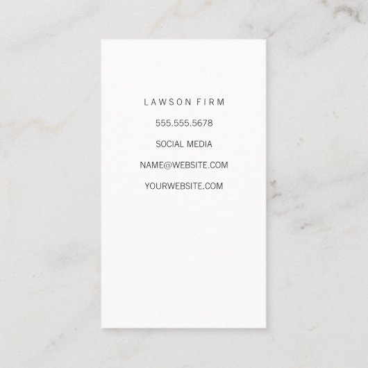 Rechtsanwalt | Rechtsanwältin | Court Gavel Logo Terminkarte (Rückseite)