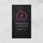 Rechtsanwalt | Rechtsanwältin | Court Gavel Logo Terminkarte (Vorderseite)