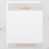 Rechtsanwalt-Rechtsanwalts-Folien-Rosen-Goldnobles Briefbogen (Vorne/Hinten)