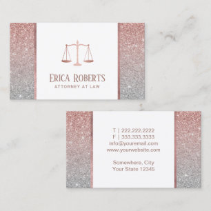 Rechtsanwalt-Rechtsanwalts-moderner Rosen-Gold-u. Visitenkarte