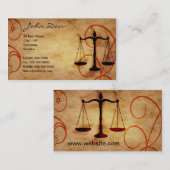 Rechtsanwalt-Rechtsanwalts-Vintage Geschäfts-Karte Visitenkarte (Vorne/Hinten)