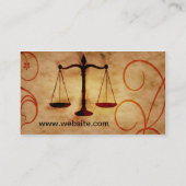 Rechtsanwalt-Rechtsanwalts-Vintage Geschäfts-Karte Visitenkarte (Rückseite)