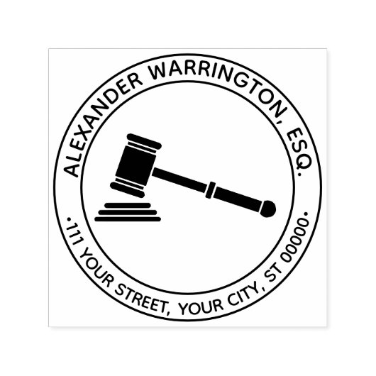 Rechtsanwalt Richter Gavel Rechtsanwalt Anschrift Permastempel (Design)