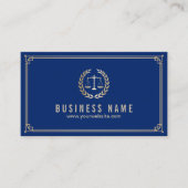 Rechtsanwalt Royal Blue Gold Gerahmter Rechtsanwal Visitenkarte (Vorderseite)