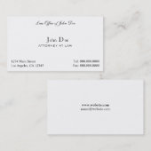 Rechtsanwalt sauber - Rechtsanwaltsbüro Visitenkarte (Vorne/Hinten)