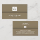 Rechtsanwalt | Scales of Justice Gold Visitenkarte (Vorne/Hinten)