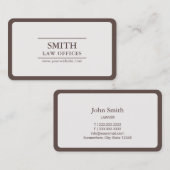 Rechtsanwalt Schlichte Rundecke Visitenkarte (Vorne/Hinten)