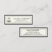 Rechtsanwalt Schlichtes, Berufliches Elegant Mini Visitenkarte (Vorne/Hinten)