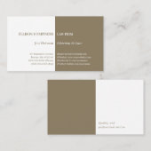 Rechtsanwalt | Schlichtes Gold Visitenkarte (Vorne/Hinten)