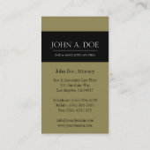 Rechtsanwalt Schwarz/Antigoldene Grenze Visitenkarte (Rückseite)