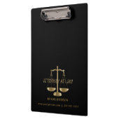 Rechtsanwalt - Schwarz und Gold Klemmbrett (Links)