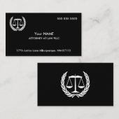 Rechtsanwalt Schwarz und Weiß Visitenkarte (Vorne/Hinten)