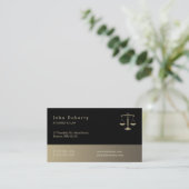 Rechtsanwalt | Schwarzes Gold Visitenkarte (Stehend Vorderseite)