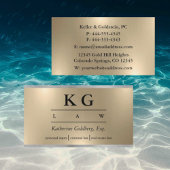 Rechtsanwalt Shiny Gold & Silver Business Card Visitenkarte