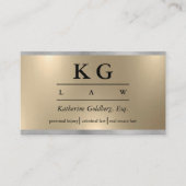 Rechtsanwalt Shiny Gold & Silver Business Card Visitenkarte (Vorderseite)