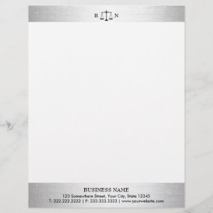 Rechtsanwalt Silver Border Law Scales Anwalt Briefbogen